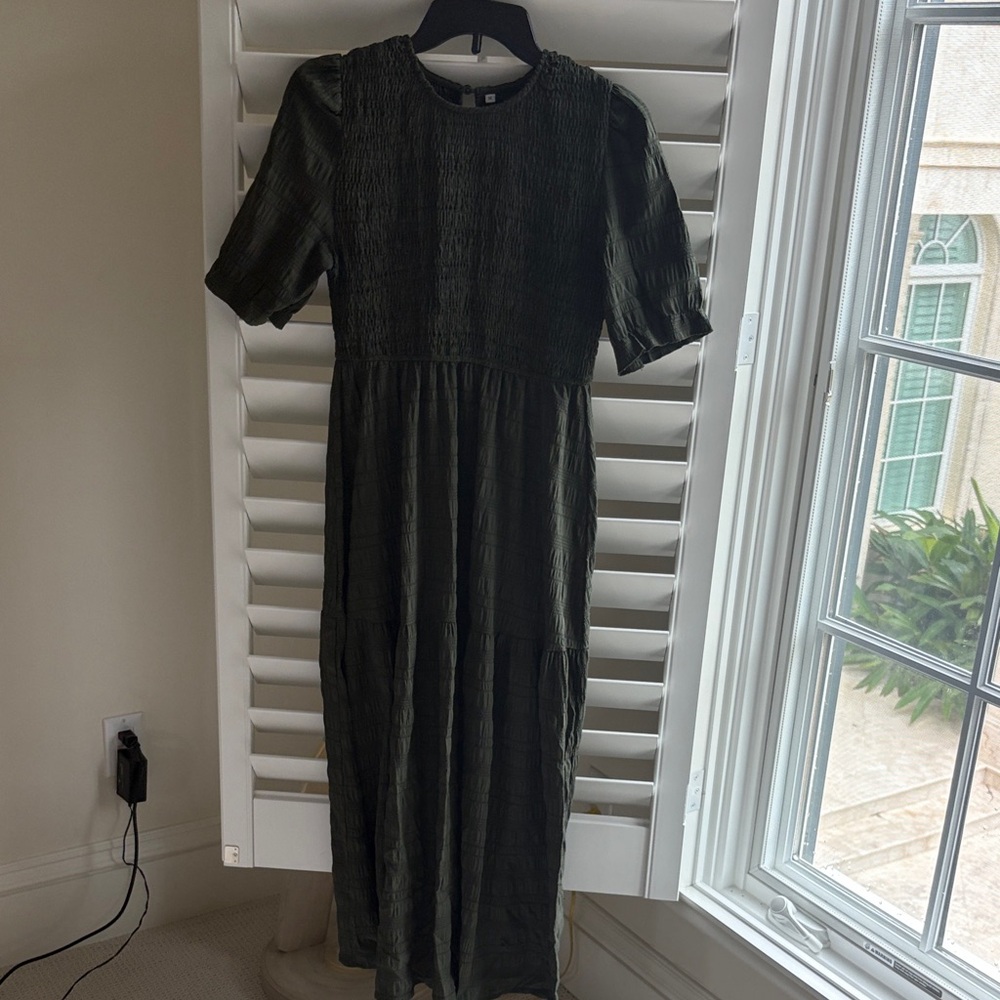 Amazon Dark Green Long Sleeve Dress